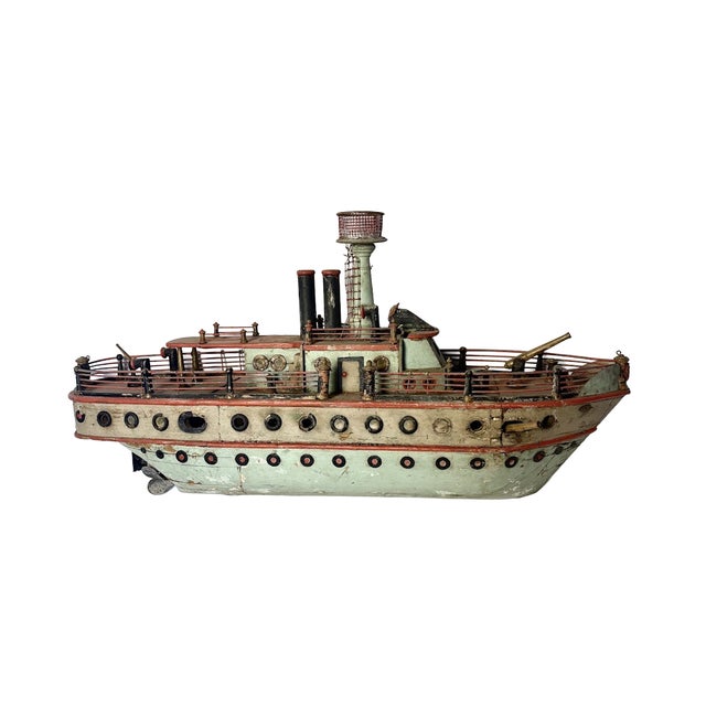 Folk Art Ship Model Early 20th Century For Sale - Image 13 of 13