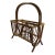 1960s MCM Rattan Magazine Rack For Sale