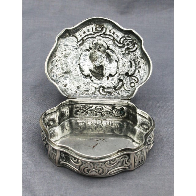 Metal 19th Century Grand Tour Silver Box, Likely Made in Germany For Sale - Image 7 of 8