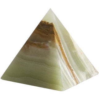 Onyx Pyramid with Green and Brown For Sale