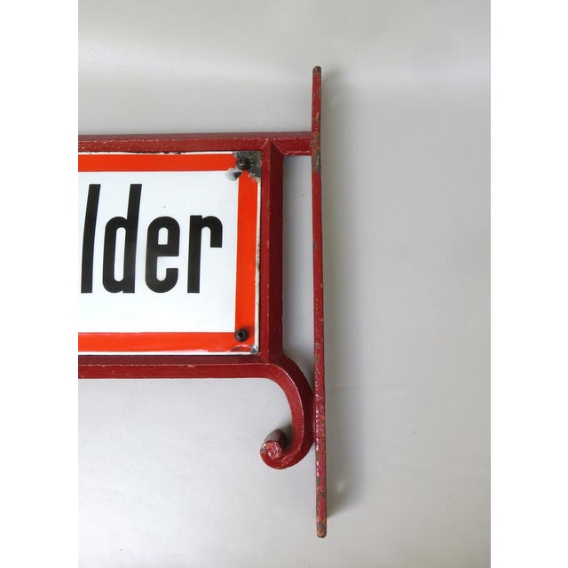 Metal Art Nouveau Fire Alarm Sign in Enameled Cast Iron from Bürvenich, Cologne, Germany, 1890s For Sale - Image 7 of 18