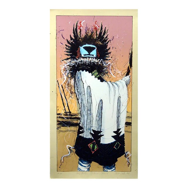 Larry Fodor "Crow Mother Kachina St II" Original Hand Signed Color Lithograph For Sale