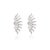 Metal Eight Row 1.32 Carat Pave Diamond Cage Stud Earrings in 18k Solid White Gold- A Pair For Sale - Image 7 of 11