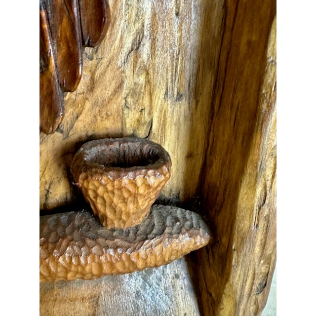 North American Indian Eagle Wood Carving Eagle by Wilfred Swampy For Sale In Palm Springs - Image 6 of 12