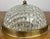 Vintage French Brass Ceiling Lamp in Glass For Sale - Image 6 of 16