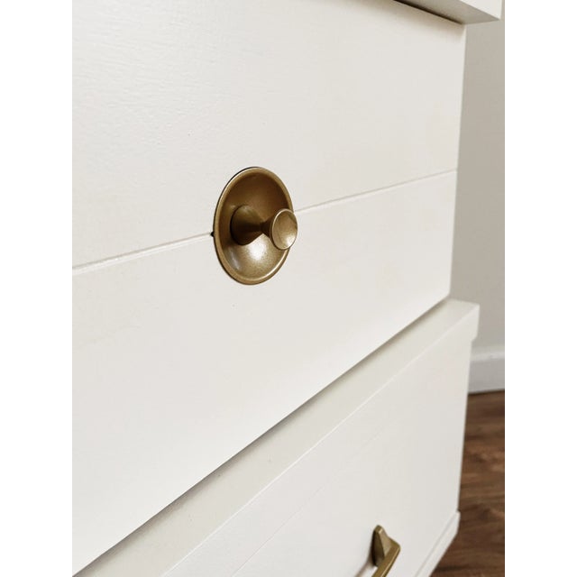 1970s Mid Century Modern White Nightstand For Sale - Image 10 of 12