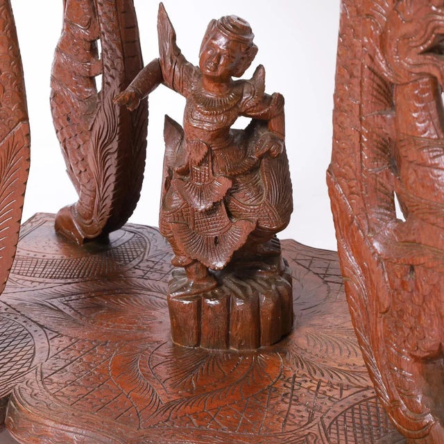Anglo Indian Carved Wood Stand or Table For Sale - Image 10 of 12