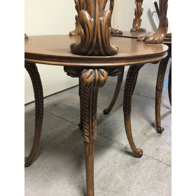 1930s 1930s Adams Always Fine Furniture Mahogany Pair of Plume End Tables For Sale - Image 5 of 8