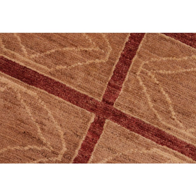 1990s 1990's Shabby Chic Gabbeh Aubergine/Lt. Brown Wool Rug - 8'0" X 9'4" For Sale In New York - Image 6 of 9