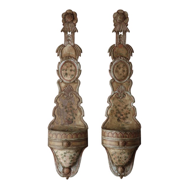 8ft Tall Pair of Antique European Wood Jardiniere Garden Planters For Sale