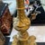 Antique Gilt Brass and Glass Beaded Lamp For Sale - Image 12 of 12