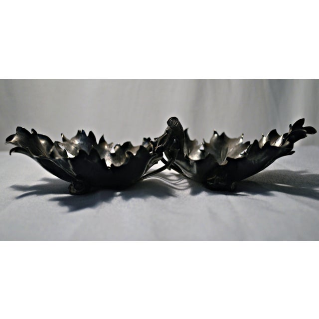 Mid 20th Century Vintage Olive Double Serving Bowl For Sale - Image 5 of 8