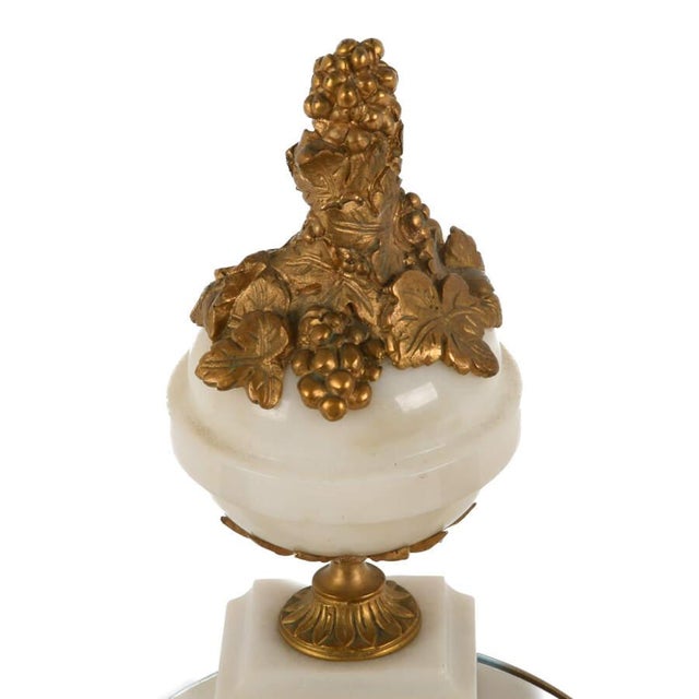 Antique Gilded Bronze and Marble Mantel Clock For Sale - Image 9 of 11