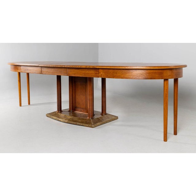 Large antique dining table from jozef de coene belgium oak art deco - 1930s dimensions: h x w x l: 80 x 104 x 155 cm,...