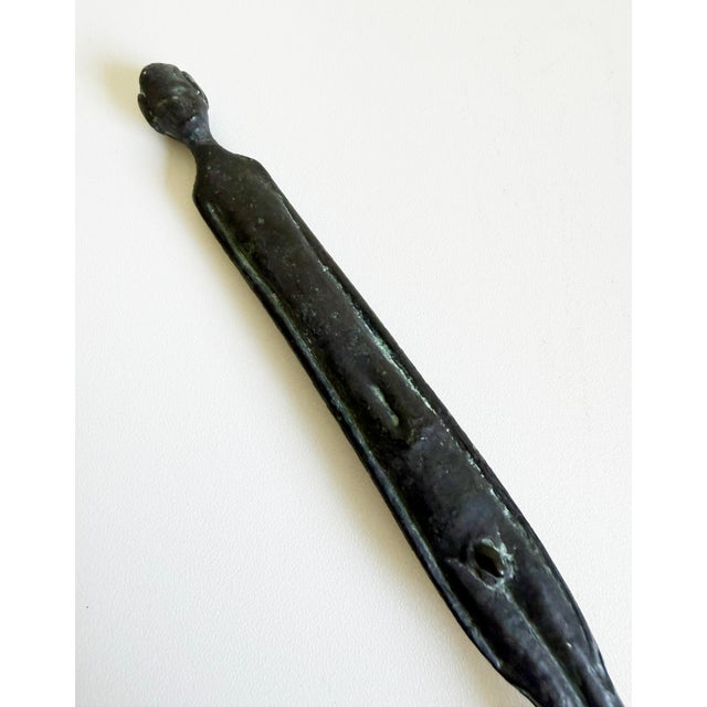 Metal Giacometti Style Etruscan Sculpture For Sale - Image 7 of 8