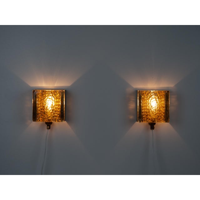 Danish Glass Sconces by Kalmar for Vitrika, 1960s, Set of 2 For Sale - Image 4 of 10