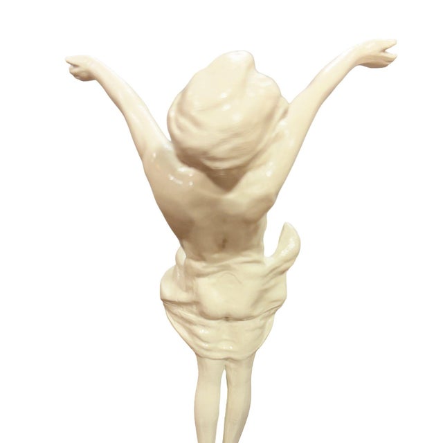White 1916 " the Good Fairy" Spelter Metal Nymph Statue by Jessie McCutcheon Raleigh For Sale - Image 8 of 10