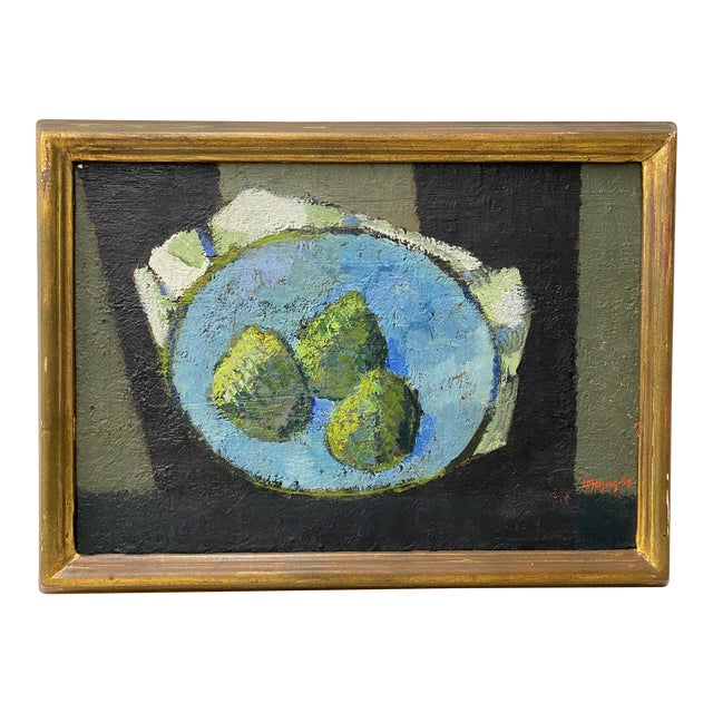 Ivar Morsing (Sweden, 1919-2009) "Pears" Still Life Oil ...