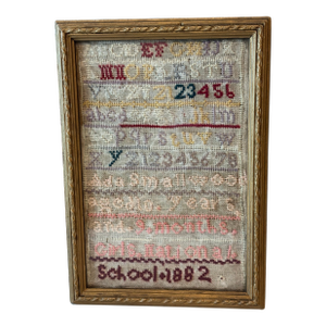 19th Century Framed School Sampler