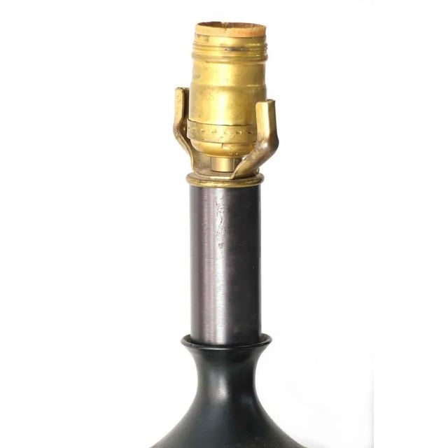 Pair of 1970s Mid Century Orange Glass Table Lamps For Sale In Los Angeles - Image 6 of 8