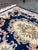 Blue 4ft × 6ft Chinese Floral Wool Area Rug, Circa 1979 For Sale - Image 8 of 12
