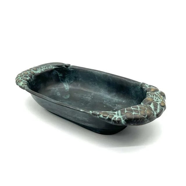 Antique Patinated Bronze Bowl For Sale - Image 3 of 10