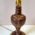 Brown Mid-Century Turned Mixed Wood Lamp With Shade For Sale - Image 8 of 12