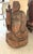 Massive Carved Wood Buddha Holding a Bird For Sale In Palm Springs - Image 6 of 12
