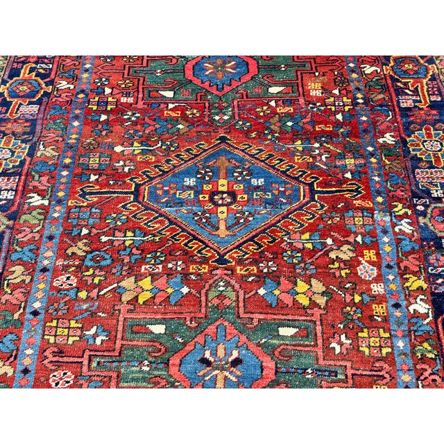 Red Antique Heriz Rug, 1890s For Sale - Image 8 of 18