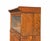Wood Antique Arts & Crafts Four Section Tiger Oak Lyre Carved Barrister Bookcase For Sale - Image 7 of 11