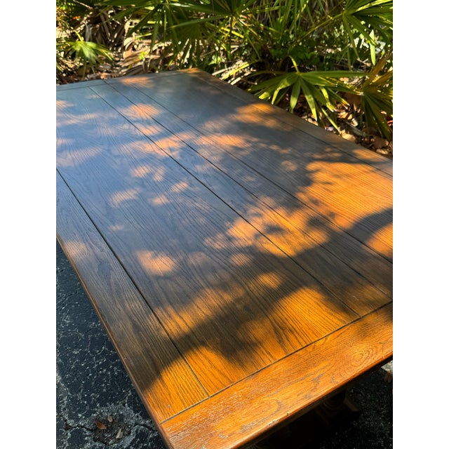 Vintage Ethan Allen Barley Twist Expandable Console Dining Table For Sale In Tampa - Image 6 of 12