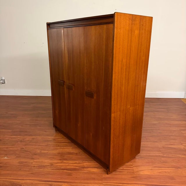 Mid-Century Modern Mid-Century 3 Door Teak Wardrobe by White & Newton For Sale - Image 3 of 17