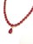 Bochic "Capri" Vintage 100 Carat Plus Of Natural Ruby Necklace Set in 18K Gold & Silver Elegant and Chic Italian style...