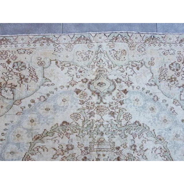 Textile 1960s Oushak Handknotted Wool Rug For Sale - Image 7 of 10