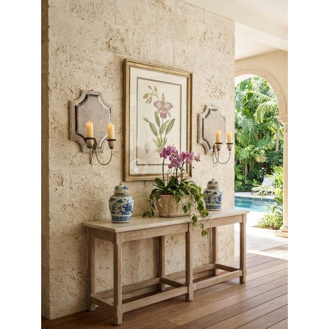 Pair of Vintage French Country Distressed Wooden Wall Sconces For Sale - Image 11 of 12