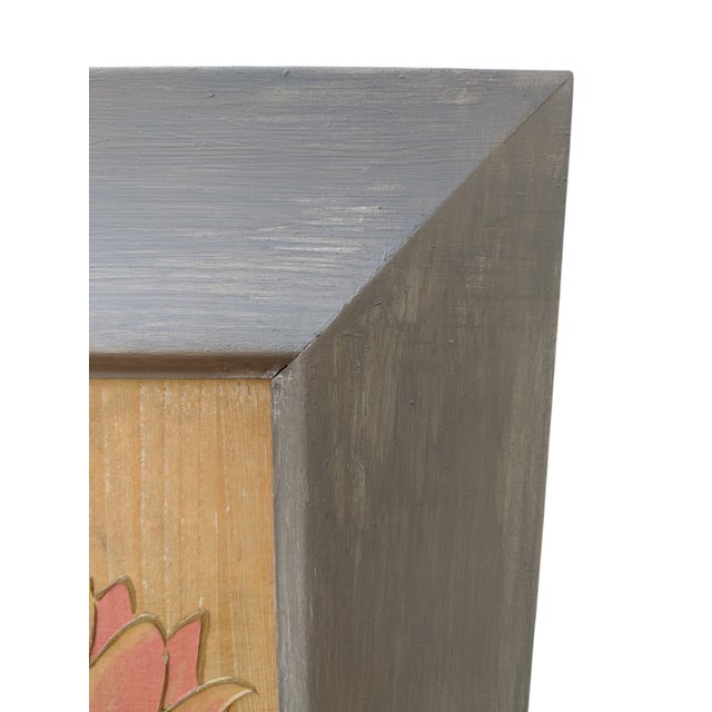 Vintage Handcrafted Folk Art Botanical Floral Framed Wall Panels- A Pair For Sale - Image 9 of 12