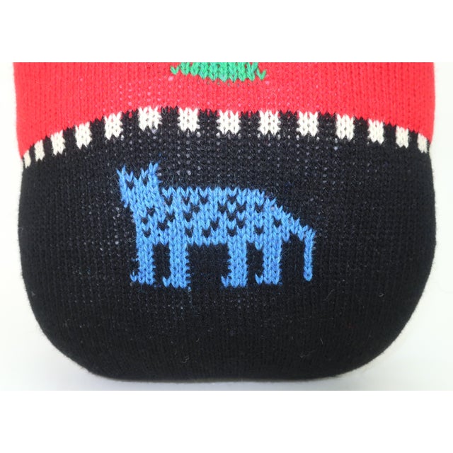 Textile Wool Postmodern Cat Pillow, 1980's For Sale - Image 7 of 12