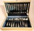Twelve Complete Five Piece Placesettings Plus Extras Nouveau Orchid Silverplate Flatware- Set of 77 For Sale - Image 11 of 14