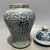 1950s Chinese Blue and White Double Happiness Floral Porcelain Ginger Jar, Chinoiserie Lidded Vase For Sale - Image 5 of 8