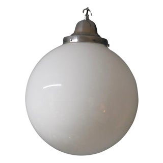 Giant Glass Globe Hanging Light, 1960s For Sale