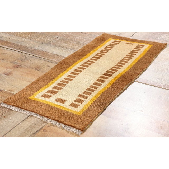 Textile Vintage Scandinavian Swedish Rya Rug - 01'07 X 03'07 For Sale - Image 7 of 9