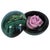 This is a vintage Japanese lacquerware round trinket box, crafted with a smooth black finish and accented with a delicate...