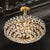 Mid-Century Modern Mid-Century Modernist Crystal & Polished Brass Chandelier by Bakalowits & Sohne For Sale - Image 3 of 12