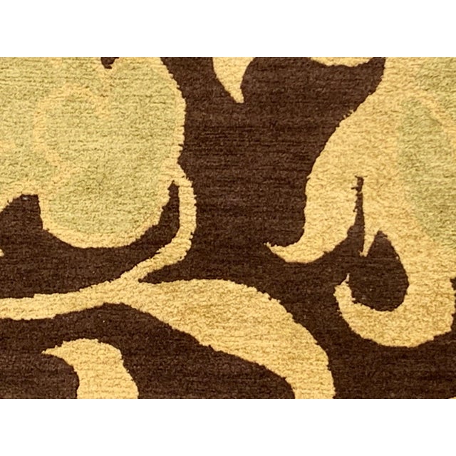 Textile European Inspired Gold and Brown Handmade Wool Rug by Doris Leslie Blau For Sale - Image 7 of 9