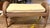 Mid-Century Modern Mid Century Rattan Beach With Spiraled Ends and Upholstered Seat For Sale - Image 3 of 5