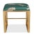 The Medallion Single Black Bench is shown with Scalamandre's whimsical "Leaping Cheetah" fabric in Evergreen. We have...