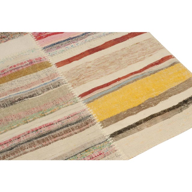 2010s Rug & Kilim’s Patchwork Kilim Runner in Polychromatic Stripes For Sale - Image 5 of 7
