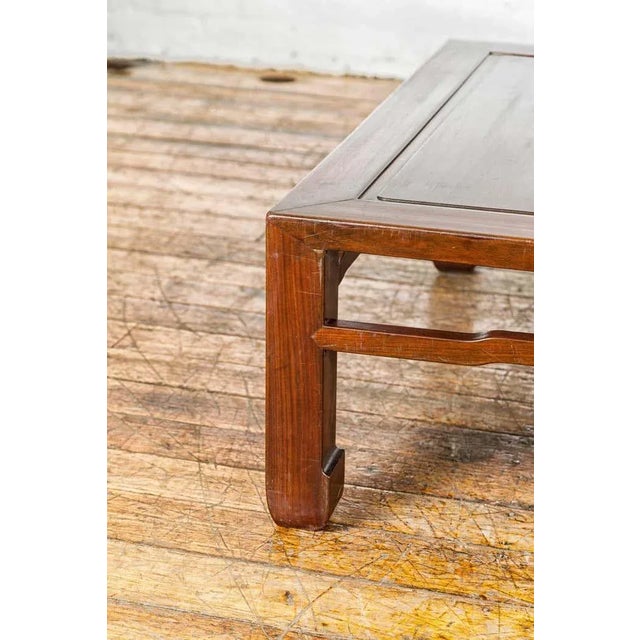 Late Qing Dynasty Square Coffee Table with Horse Hoof Legs and Stretchers For Sale - Image 11 of 12