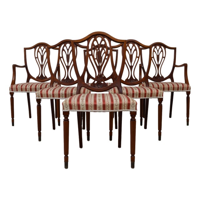 Danish Hepplewhite Mahogany Dining Chairs from Farre Møbelfabrik, 1970s, Set of 6 For Sale