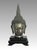 Wood South East Asian 'Silver'' Shan Buddha Head on Carved Wood Stand For Sale - Image 7 of 11